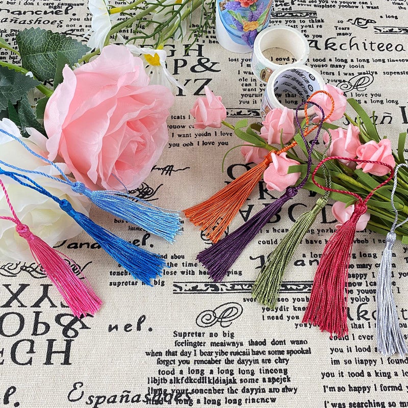 MUXGOA 148 Pcs Bookmark Tassels for Crafts Key Chain Tassels for Jewelry Making Tassels on String Mini Tassels for Graduation Book Marks(37 Colors  4 Pcs of Each) - Image 4